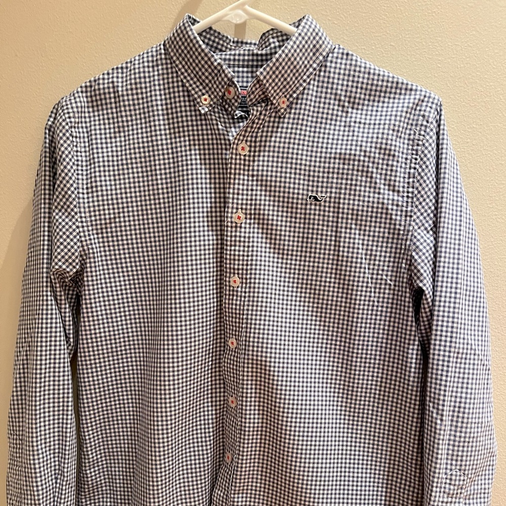Boys Blue & White Gingham Shirt